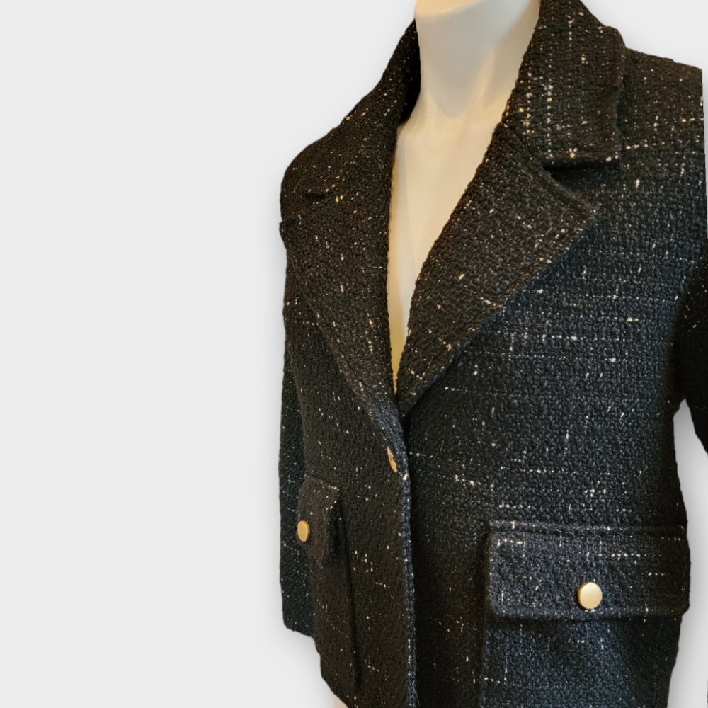 House of Harlow 1960 Black Tweed Jacket - Picture 2 of 7